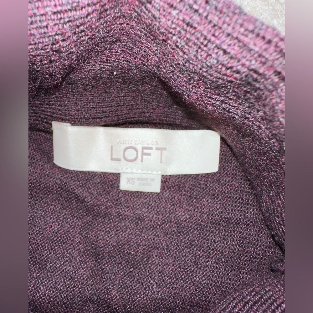 XS Loft Burgundy Sweater